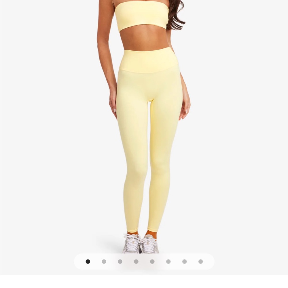 High-Waist Yellow Seamless Leggings
